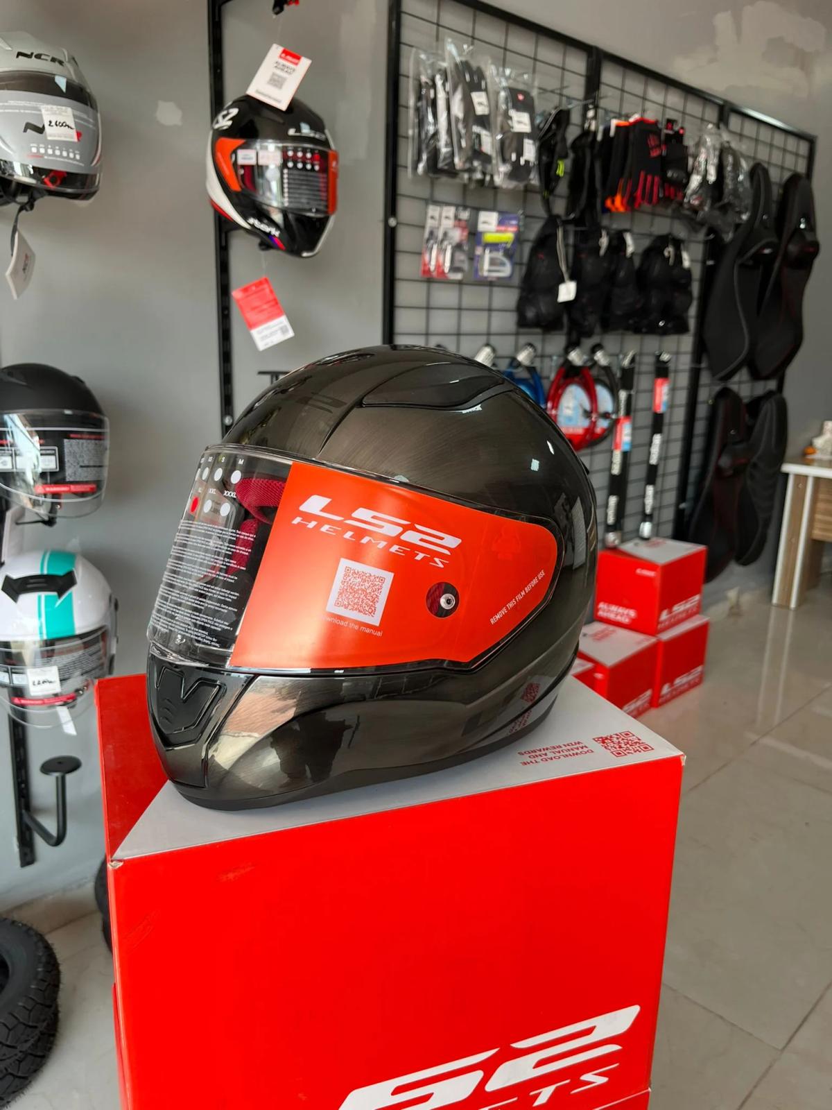 LS2 TAM KAPALI KASK METALİK KOYU GRİ